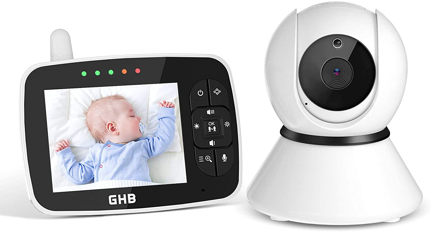 GHB Babyphone Caméra Bébé Moniteur Écran LCD 3.5 inches Connectable avec 2  Caméras 2,4 GHz Capteur de Température Vision Nocturne 720p : :  Bébé et Puériculture