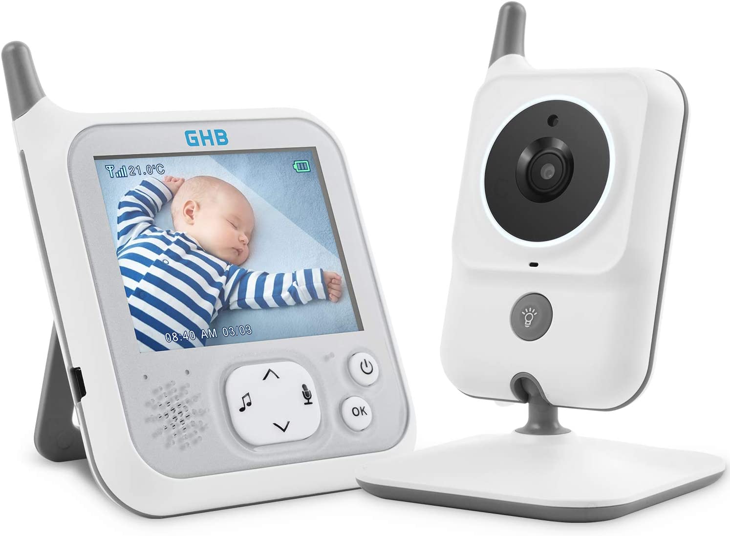 GHB Baby Monitor Video Baby Monitor with Camera Digital Zoom - Kids  Accessories - 1072774949